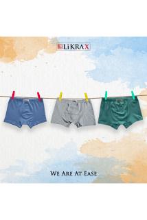 Erkek Çocuk Basic Boxer 3’lü ( Mavi - Gri - Mint )