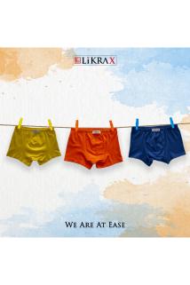 Erkek Çocuk Basic Boxer 3’lü ( Saks Mavi - Sarı - Turuncu )